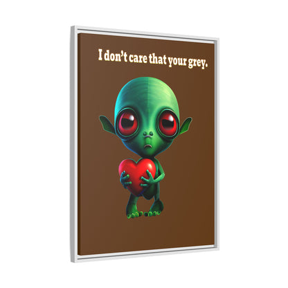 I don't care that your grey - framed canvas art (brown)