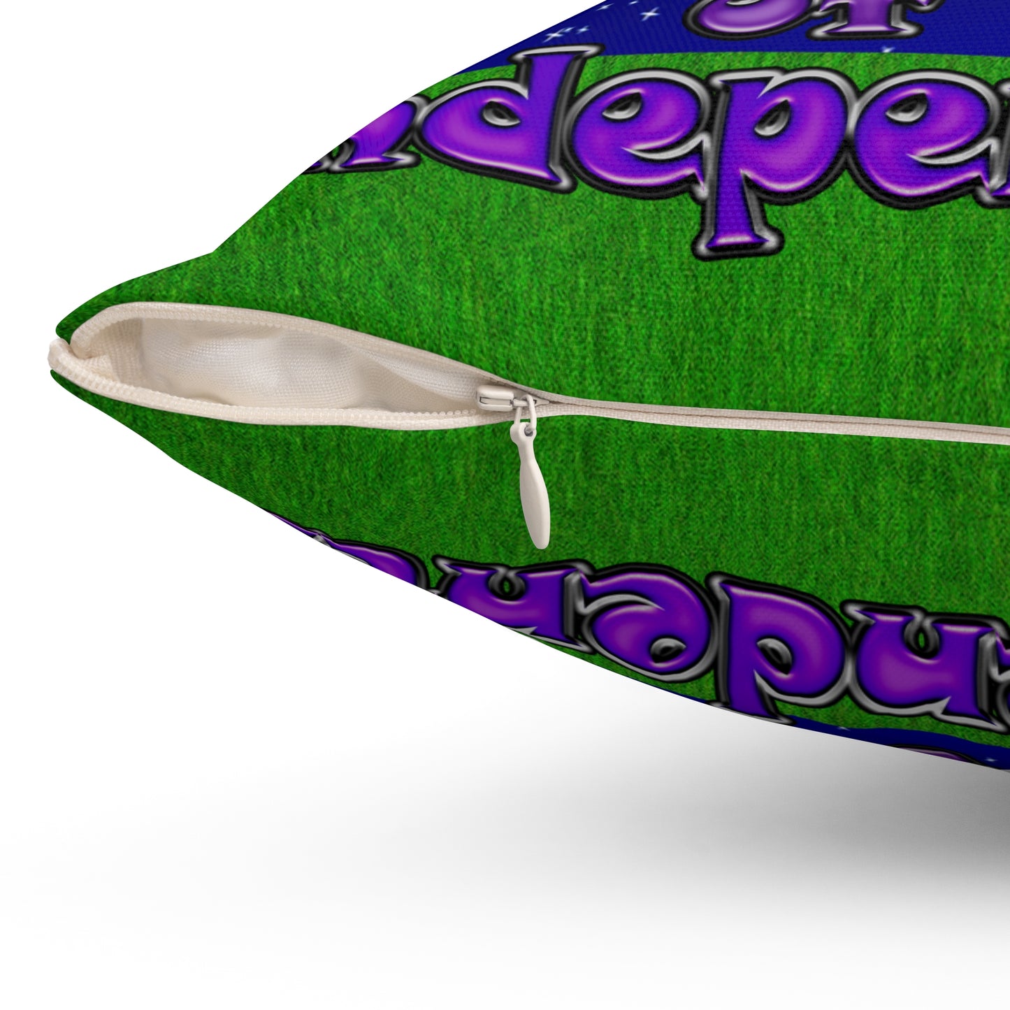 declaration of the independents - Spun Polyester Square Pillow - ('snoops' background)