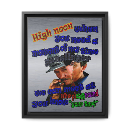 high noon - framed canvas art (brushed nickel)