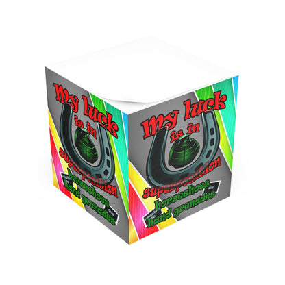 my luck - note cube (rainbow split)