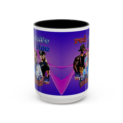 rw&b lives matter - Accent Mug (purple-pink wave)