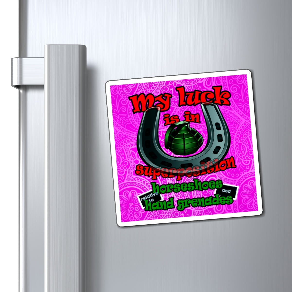 my luck - Magnets - (pink swirl)