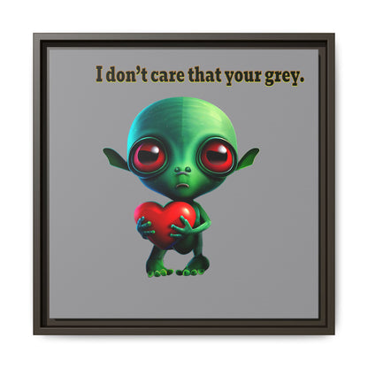 I don't care that your grey - framed canvas art (grey)
