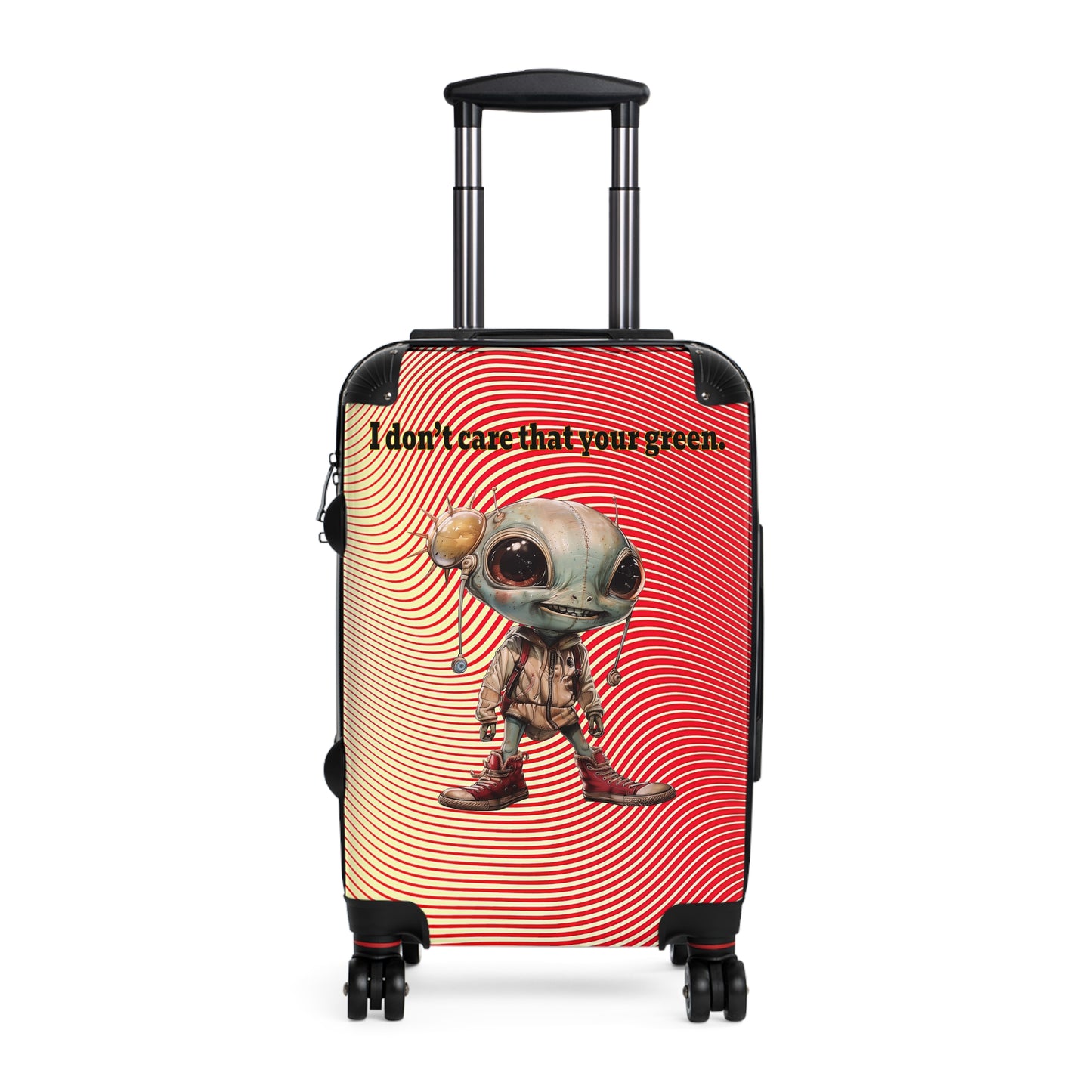 I don't care that your green - Suitcase (yellow-orange wave)