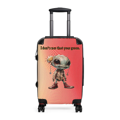 I don't care that your green - Suitcase (yellow-orange wave)