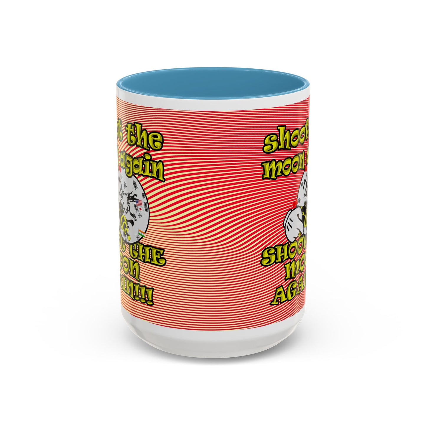 shoot the moon again - Accent Mug (yellow-orange wave)