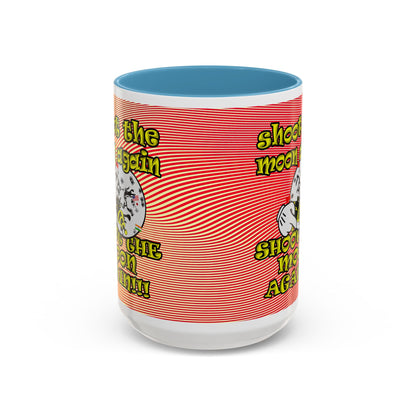 shoot the moon again - Accent Mug (yellow-orange wave)