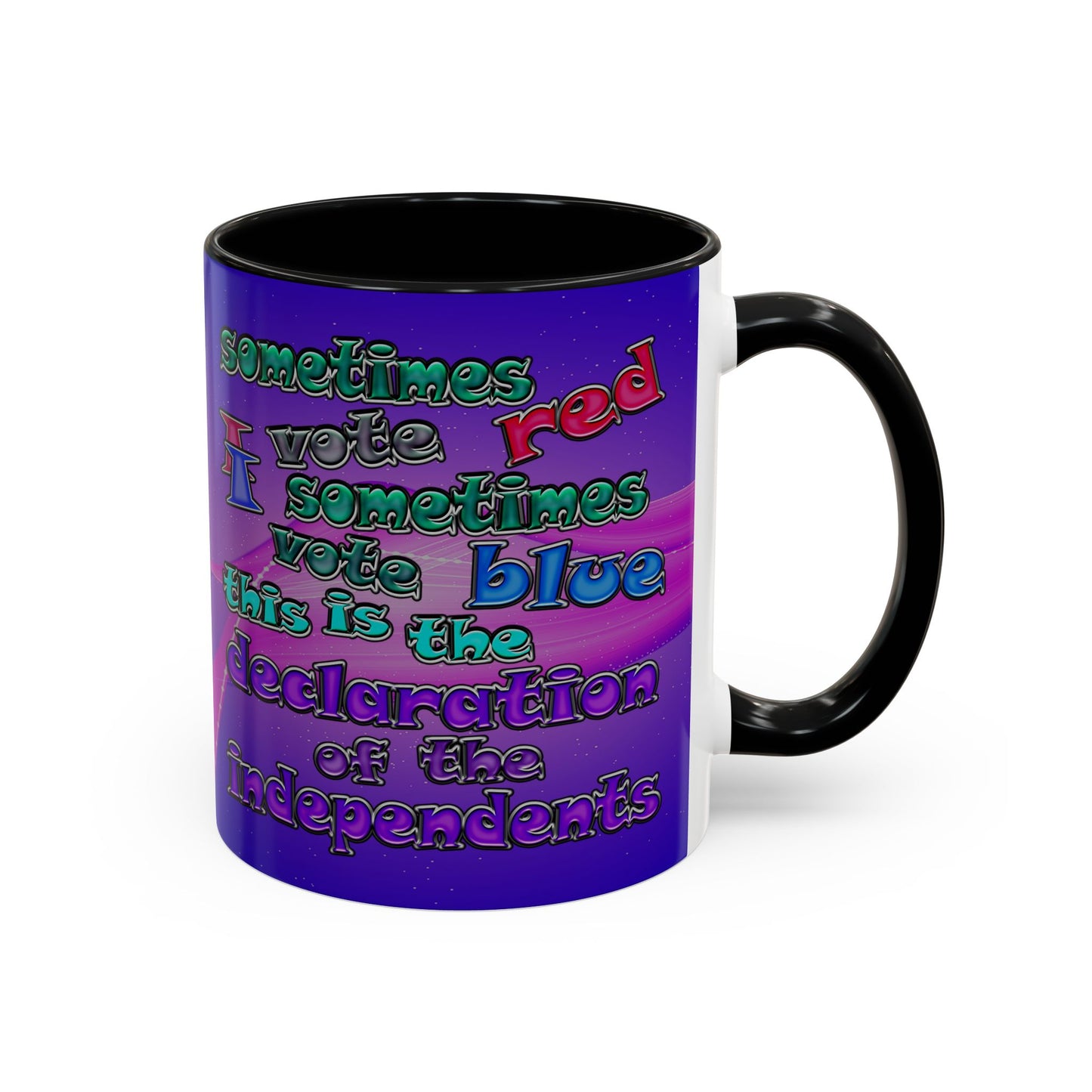 declaration of the independents - Accent Mug (purple-pink wave)