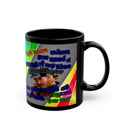 high noon - Black Mug (rainbow split)