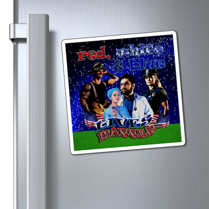rw&b lives matter - Magnets - ('snoops' background)