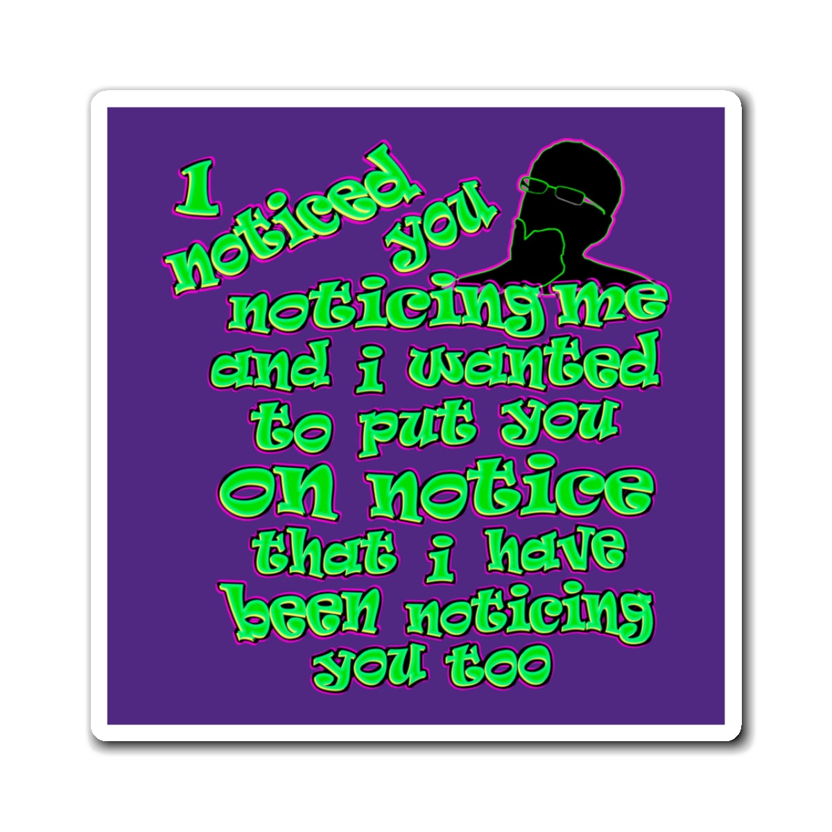 noticed you noticing - Magnets - (purple)