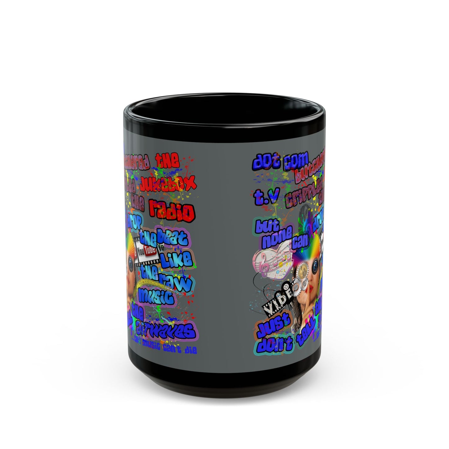 drop the beat - Black Mug (dark grey)