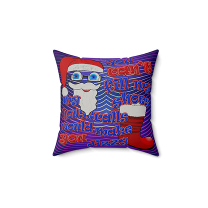 santa's shoes - Faux Suede Square Pillow - (purple wave)