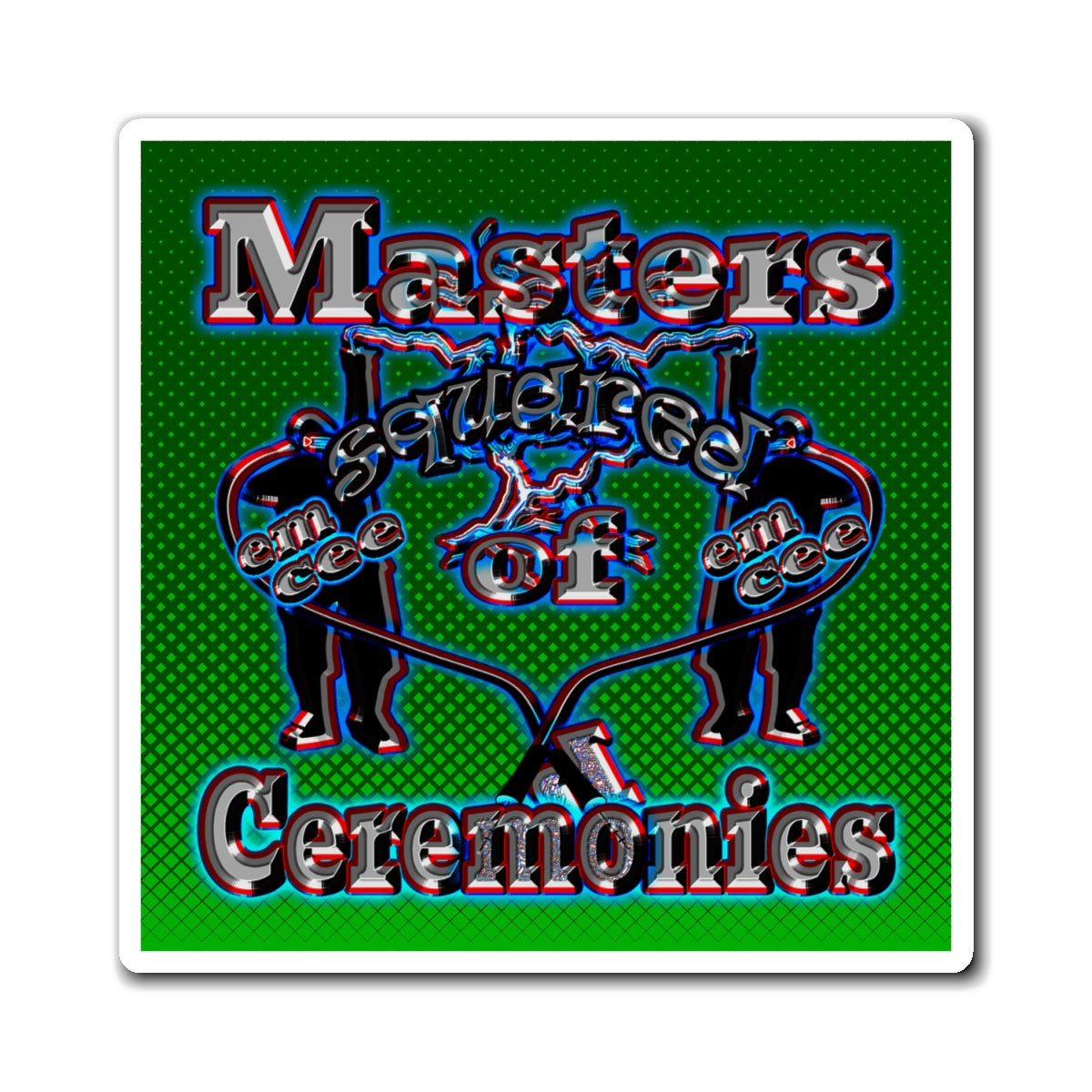 em cee squared - Magnets - (logo green)