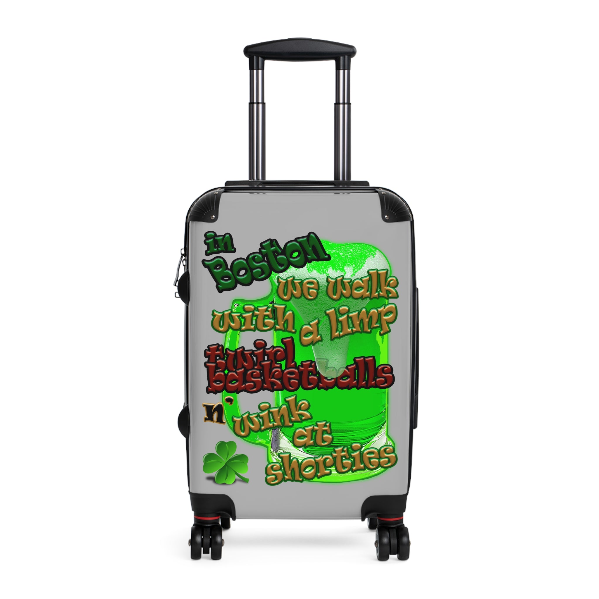 celtics logo - Suitcase (light grey)