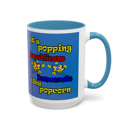 popping like popcorn - Accent Mug (light blue-purple wave)