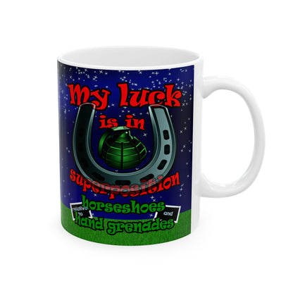 my luck - White Mug ('snoops' background)