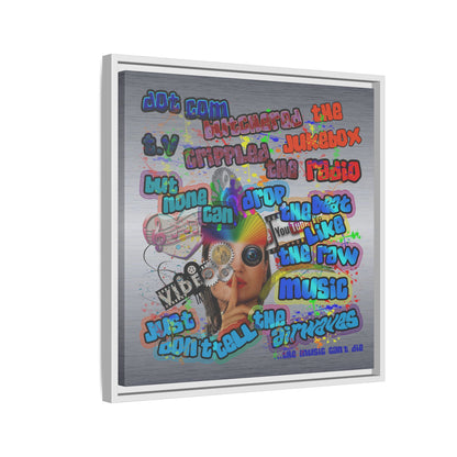drop the beat - framed canvas art (brushed nickel)