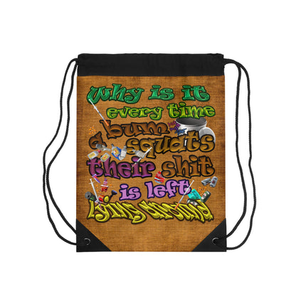 the bum's shit - Drawstring Bag (brown papyrus)
