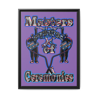 em cee squared - framed canvas art (light purple)