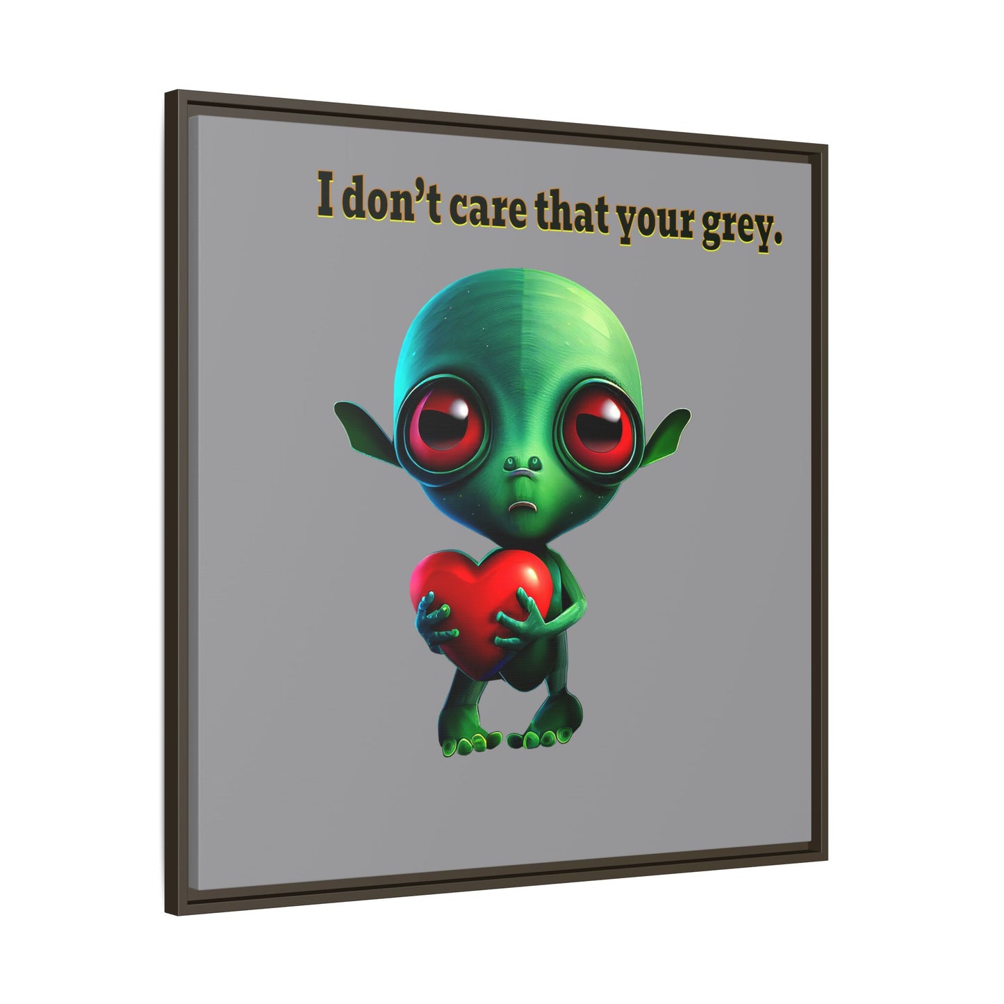 I don't care that your grey - framed canvas art (grey)