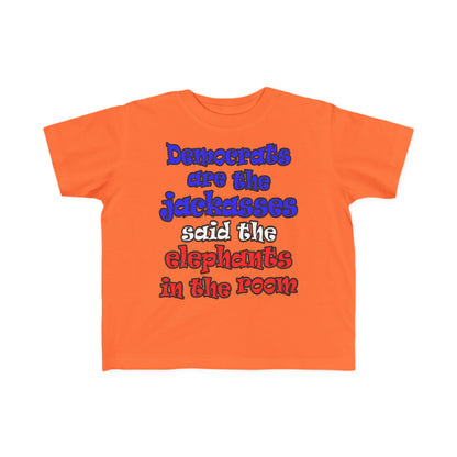 donkeys and elephants - Toddler's Fine Jersey Tee