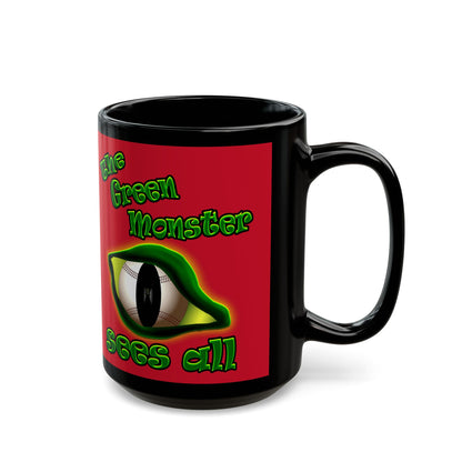 green monster - Black Mug (dark red)