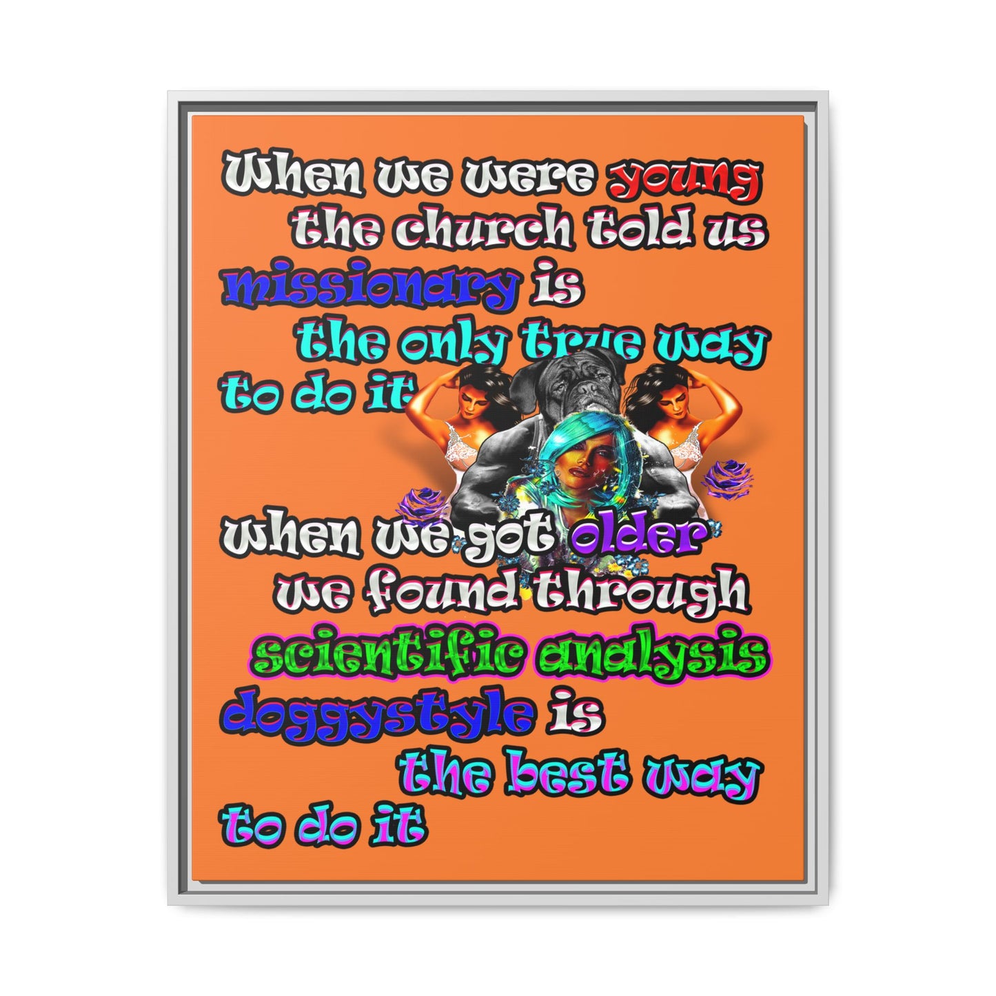 doggystyle - framed canvas art (crusta)