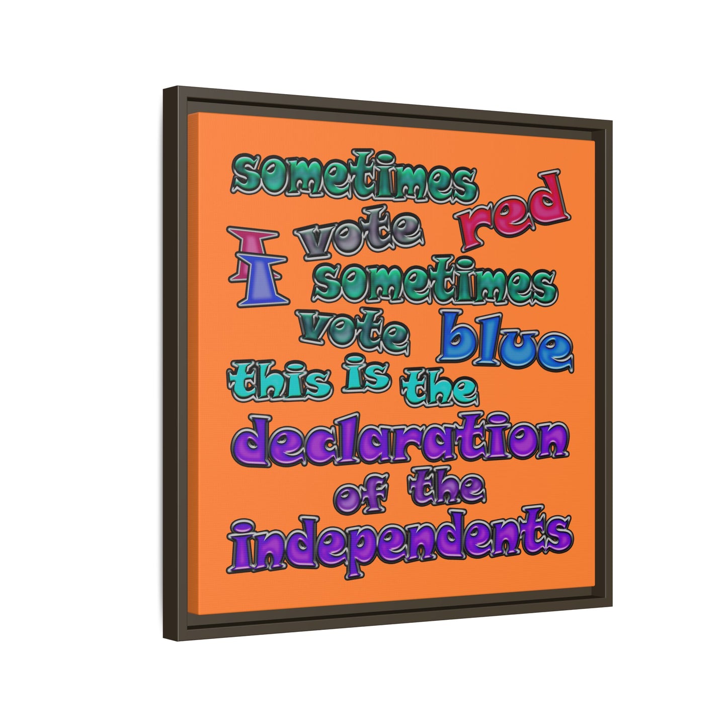 declaration of the independents - framed canvas art (crusta)