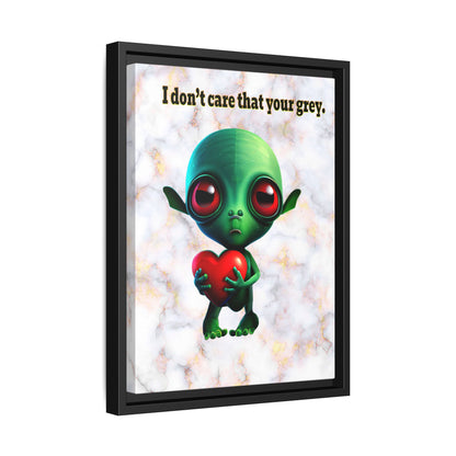 I don't care that your grey - framed canvas art (white marble)
