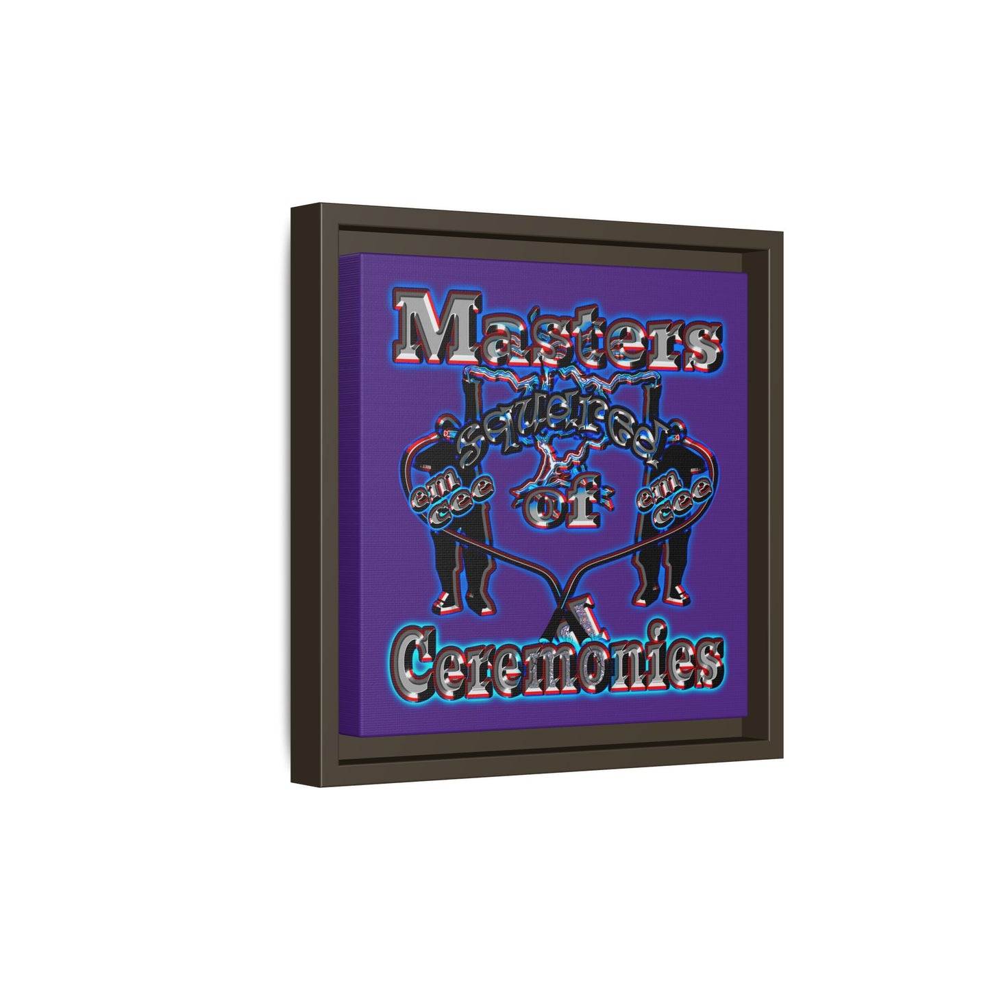 em cee squared - framed canvas art (purple)