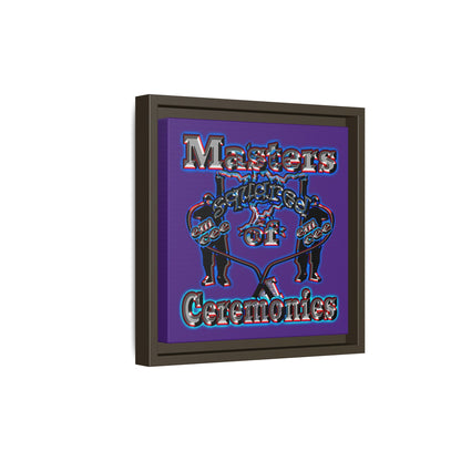 em cee squared - framed canvas art (purple)