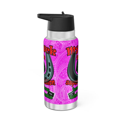 my luck - Gator Tumbler, 32oz  (pink swirl)