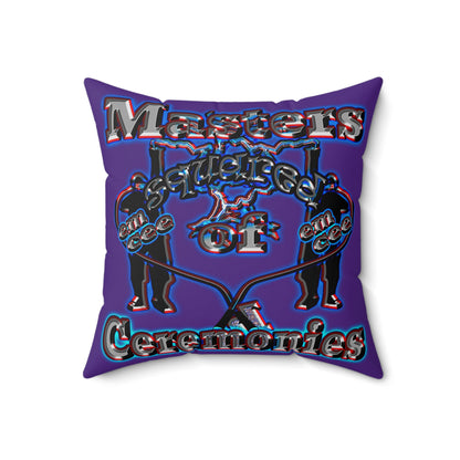 em cee squared - Spun Polyester Square Pillow - (purple)