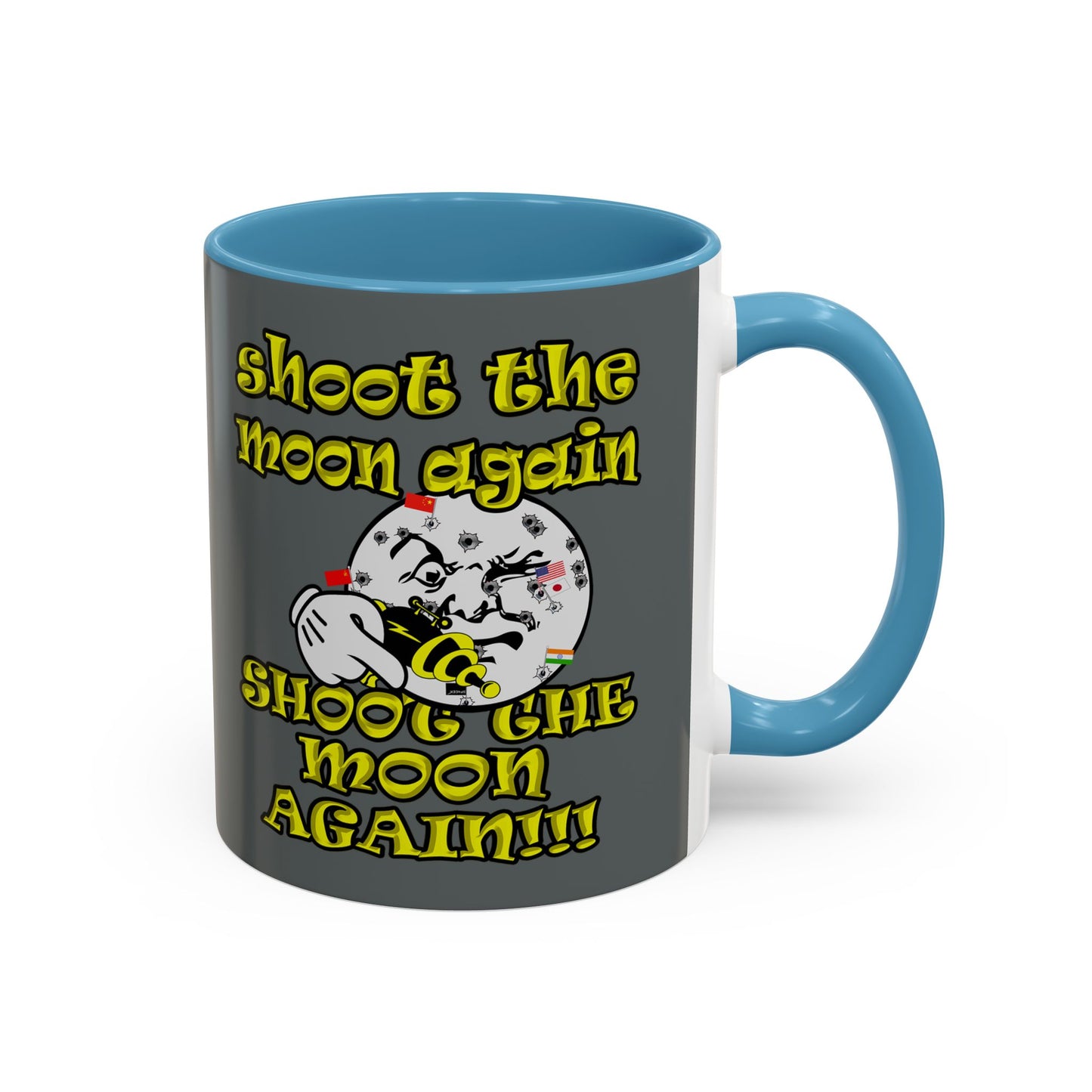 shoot the moon again - Accent Mug (dark grey)