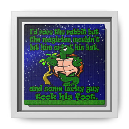 turtle race - framed canvas art ('snoops' background)