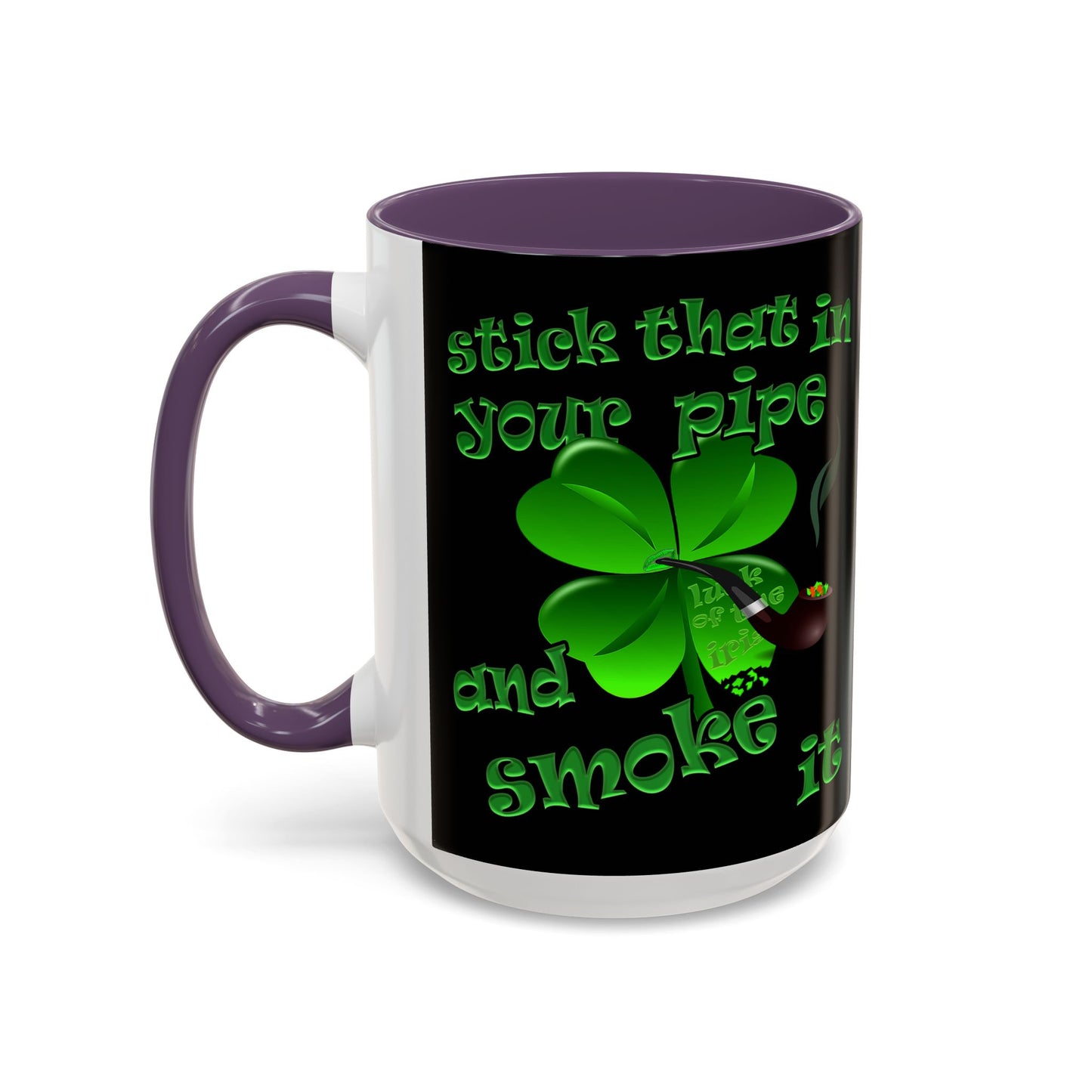 celtics logo - Accent Mug (black)