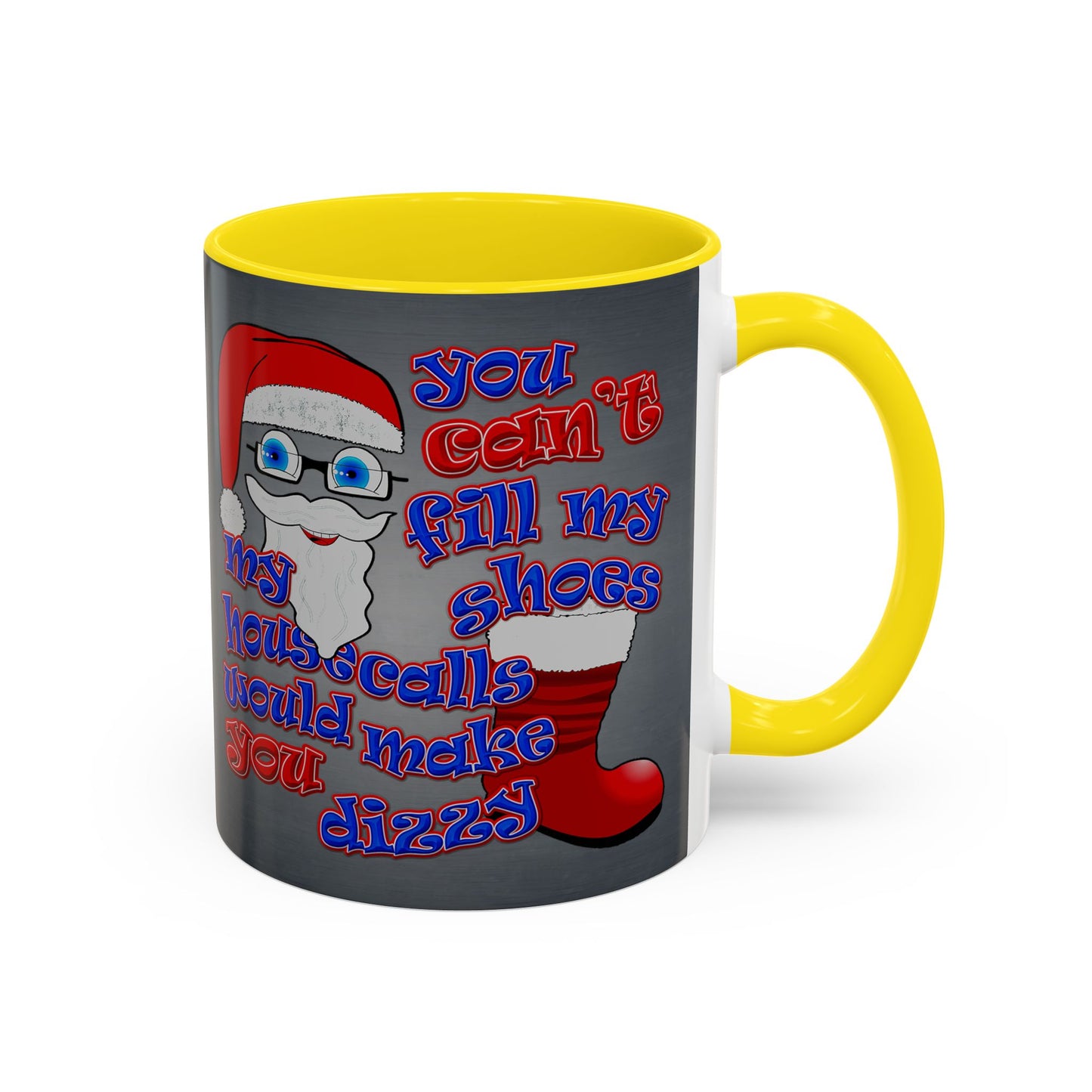 santa's shoes - Accent Mug (grey-light grey)