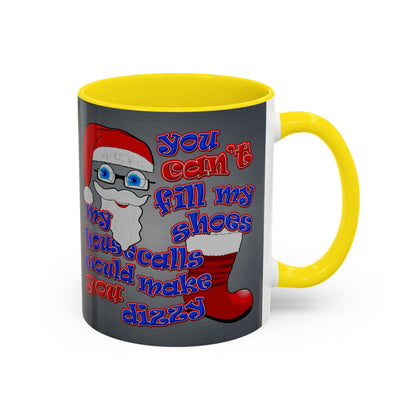 santa's shoes - Accent Mug (grey-light grey)