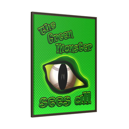 green monster - framed canvas art (logo green)