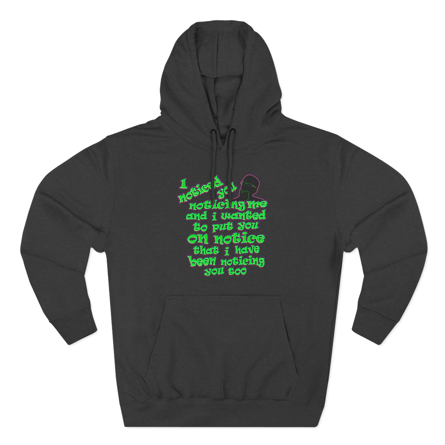 noticed you noticing - Three-Panel Fleece Hoodie
