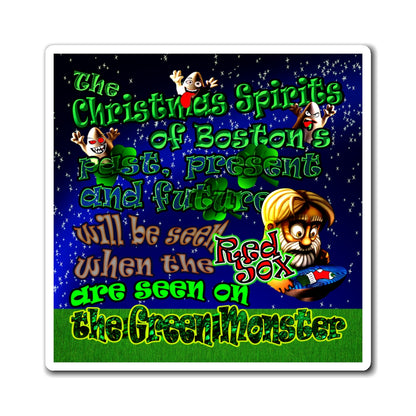 christmas spirits of boston - Magnets - ('snoops' background)