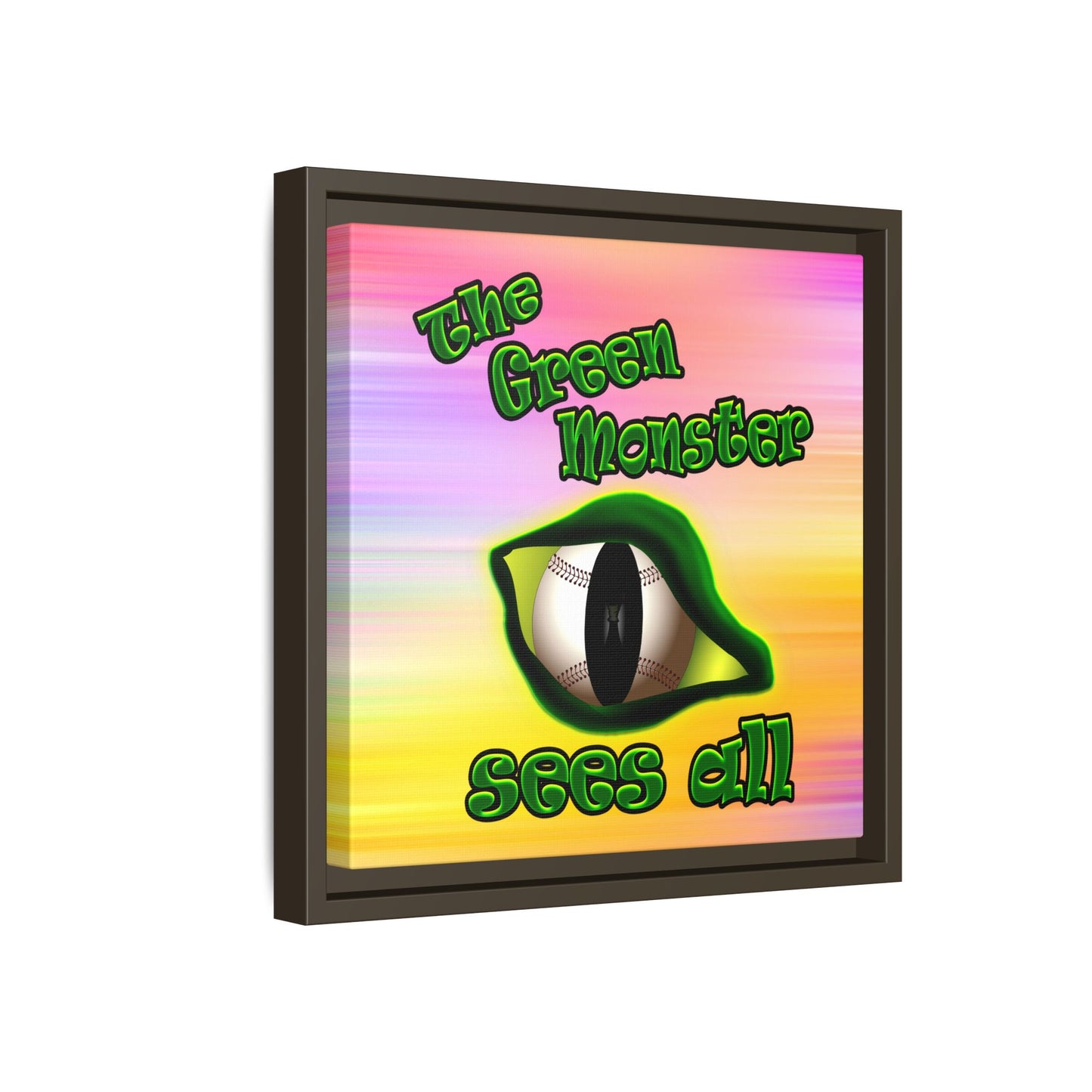 green monster - framed canvas art (color blur)