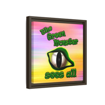 green monster - framed canvas art (color blur)