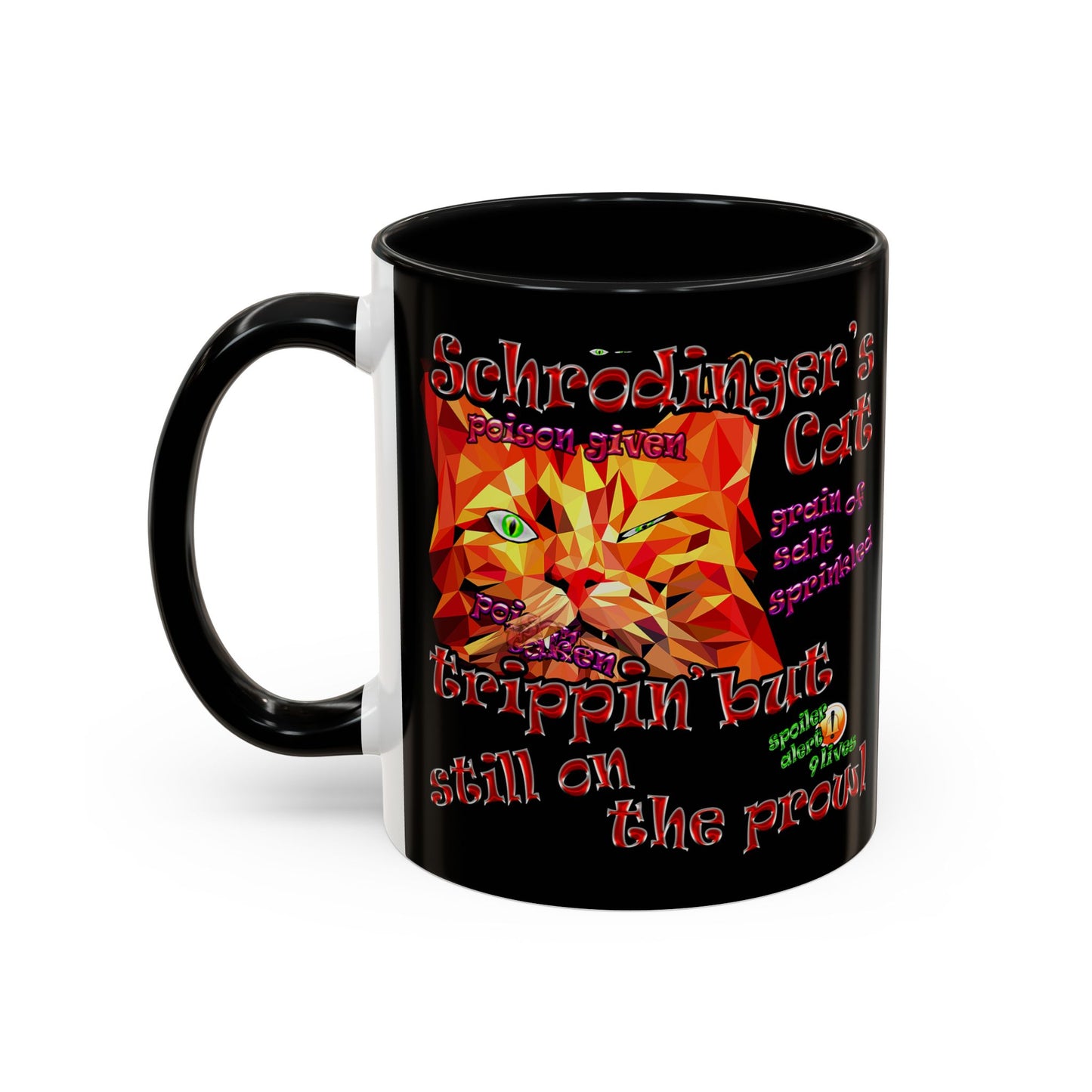 schrodinger's cat - Accent Mug (black)