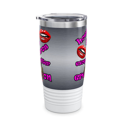 hoes b4 bros - Ringneck Tumbler, 20oz (brushed nickel)