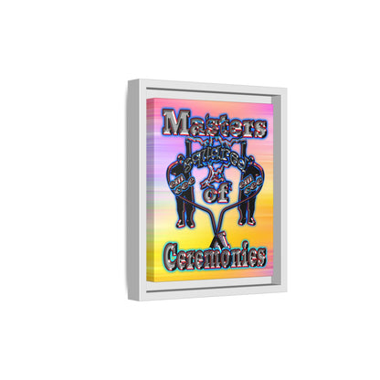 em cee squared - framed canvas art (color blur)