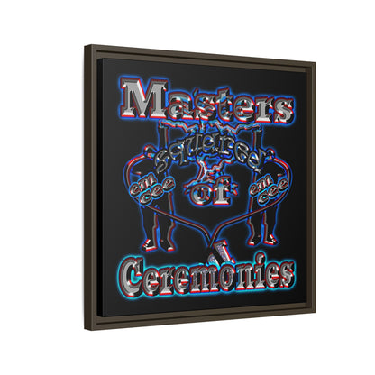 em cee squared - framed canvas art (black)