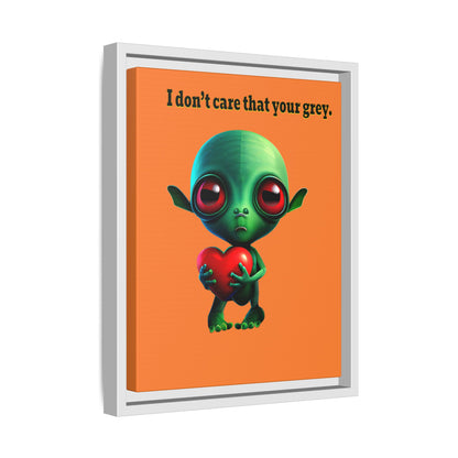 I don't care that your grey - framed canvas art (crusta)