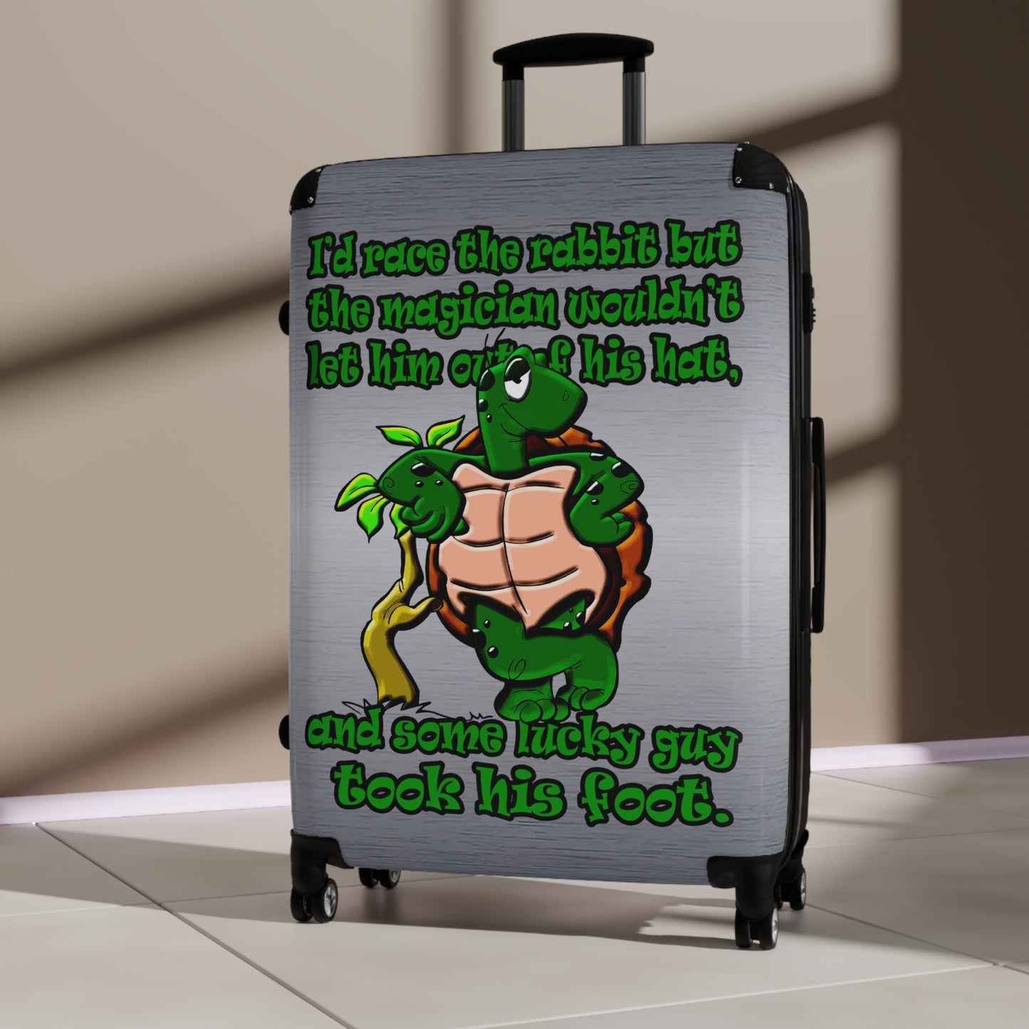 turtle race - Suitcase (brushed nickel)